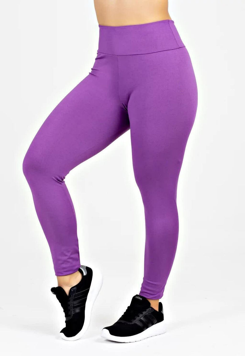 Calça Legging Feminina Cintura Alta Roxa Lisa