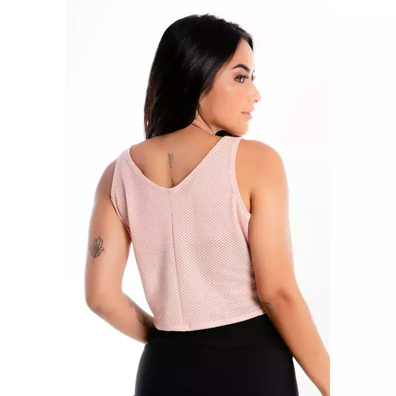 Blusa Feminina De Tela Alcinha Rosa