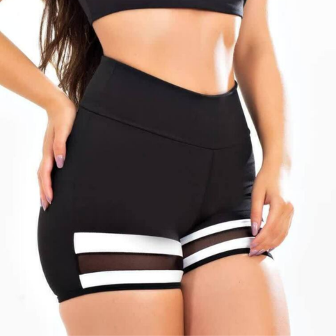 Conjunto Feminino Cropped e Short Preto Emily