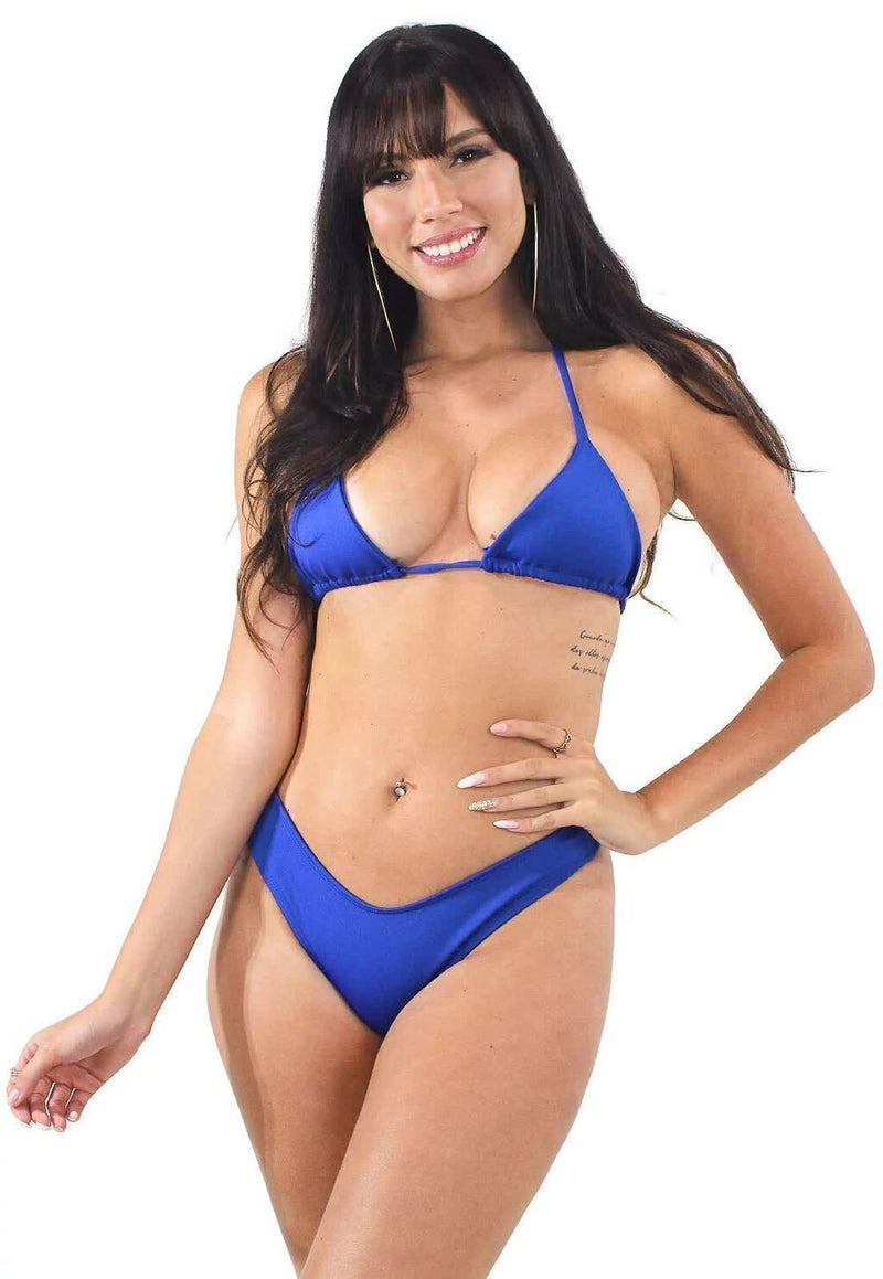 Biquini De Amarrar Azul Alcinha