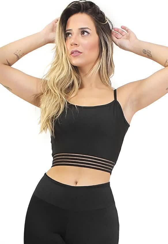 Cropped Fitness Alcinha MoveOn