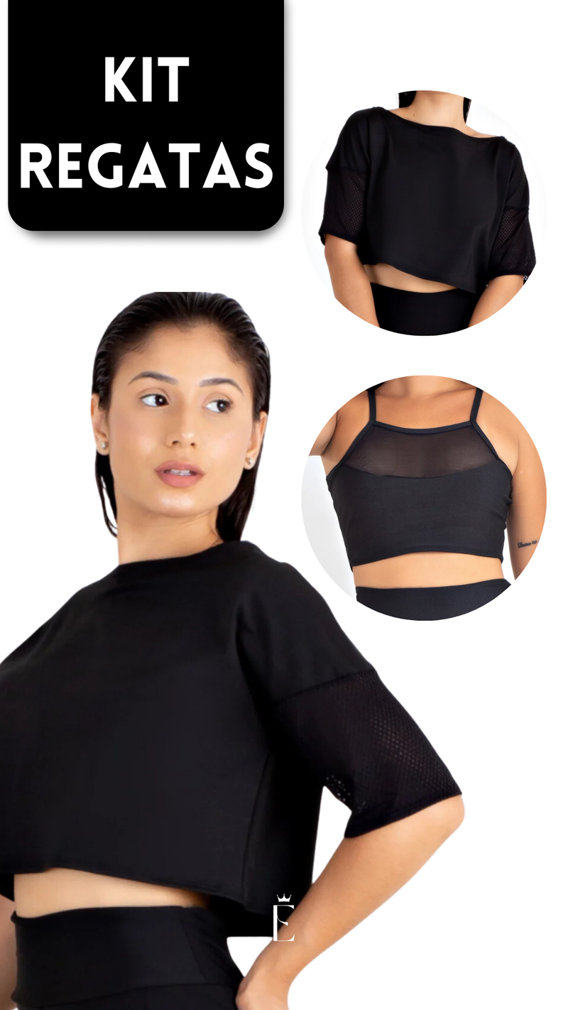 Kit Cropped Feminino All Black Vol.1