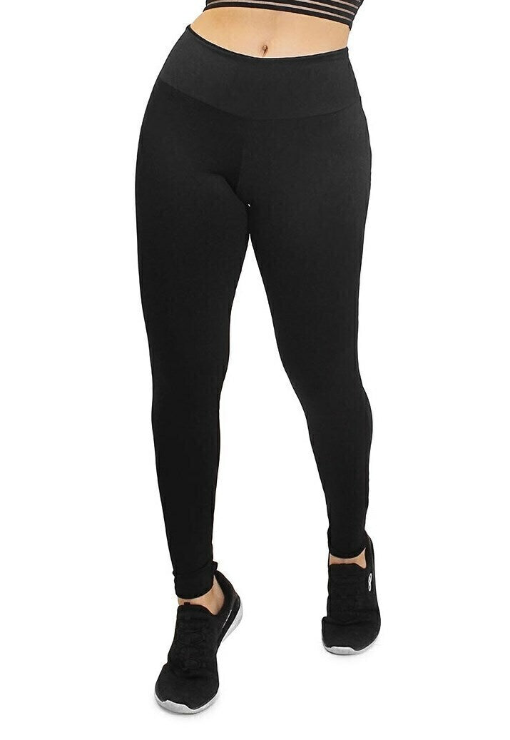 Calça Legging Feminina Cintura Alta Preta Lisa