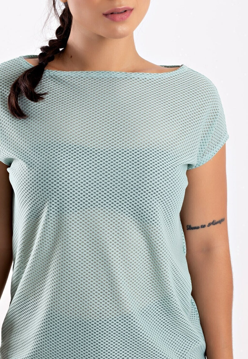 Blusa Feminina De Tela Manga Curta Verde